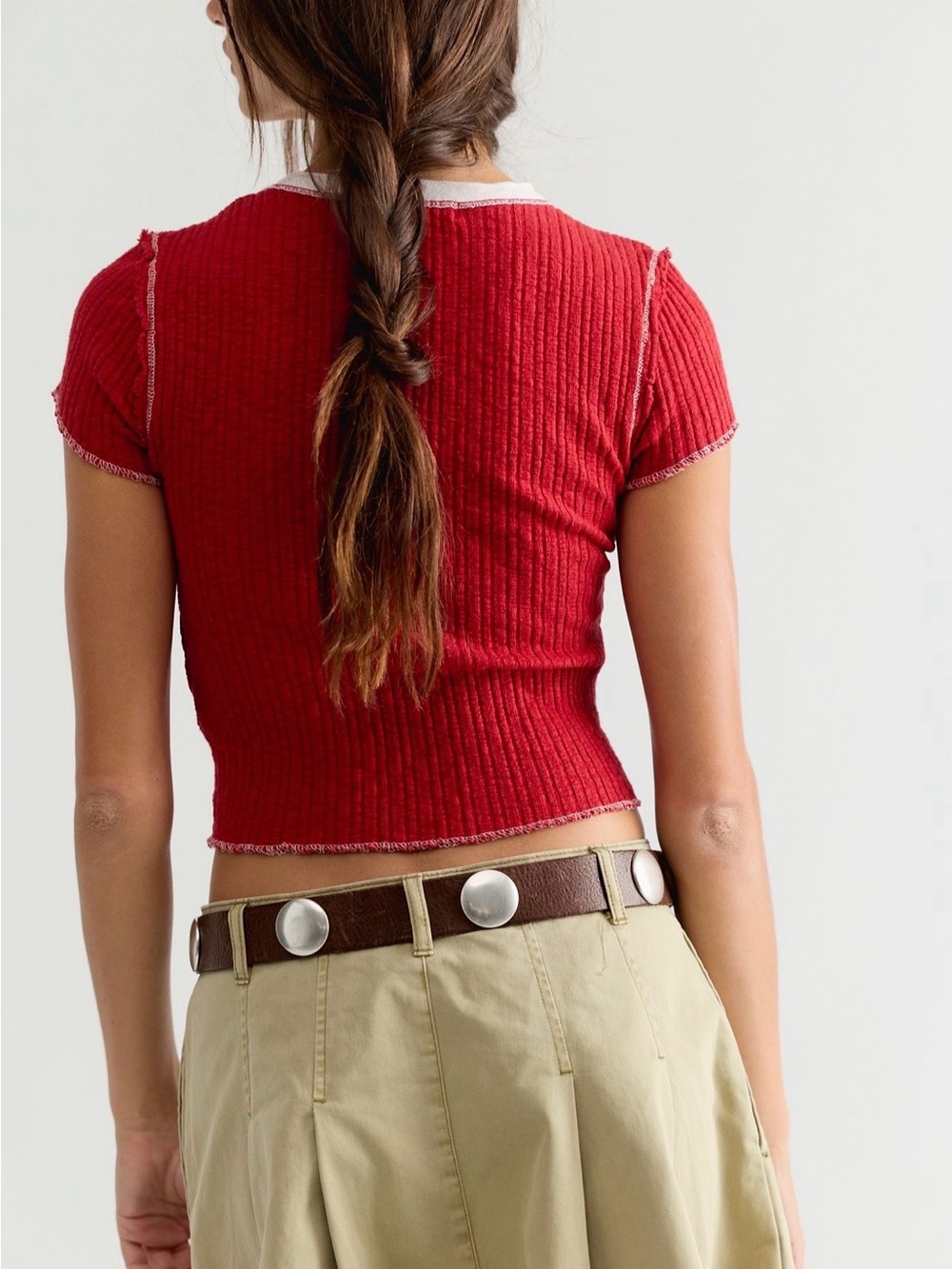 Free People Ragabond Farrah Flag Tee NWT small ITALIA - Picture 2 of 4